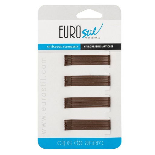 Carton 24 Clips 50mm Marron Mate Antideslizante