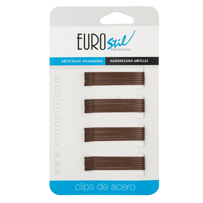 Carton 24 Clips 50mm Marron Mate Antideslizante