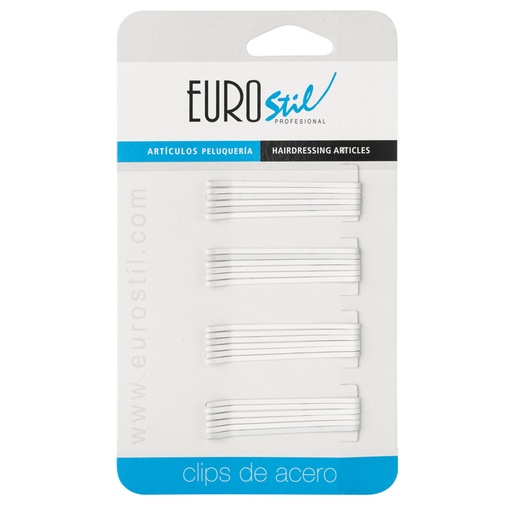 Carton 24 Clips 50mm Blanco Mate Antideslizante
