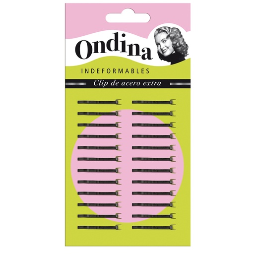 Carton 24 Miniclips 2,5cm Negros